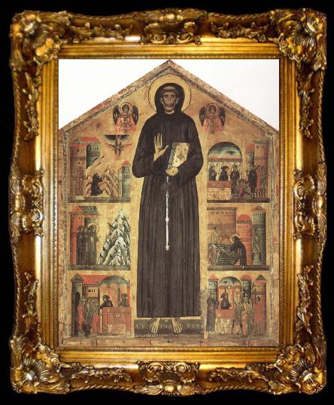 framed  BERLINGHIERI, Bonaventura Saint Francis and Scenes from His Life, ta009-2